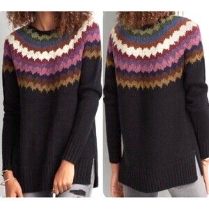 AMERICAN EAGLE Ahh-mazingly Soft Rainbow Fair Isle Nordic Sweater Sz M (Bx 1)